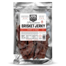 J&K Jerky Sweet & Spicy Brisket, Small Batch Handcrafted Beef Jerky 7 oz
