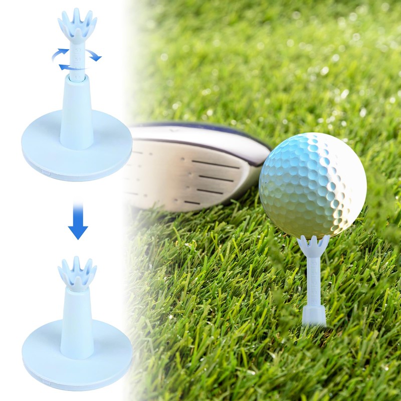 TIANXUAN 3 Pcs Golf Tees Height Adjustable Reusable Rubber Golf