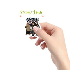 Homies Stickers (500 Count), 10 Graphic Cartoon Decal Rolls Self Adhesive Seals for Kids Girls Boys Teen Birthday Party Decorations Water Bottle Laptop Scrapbook Cards Envelopes