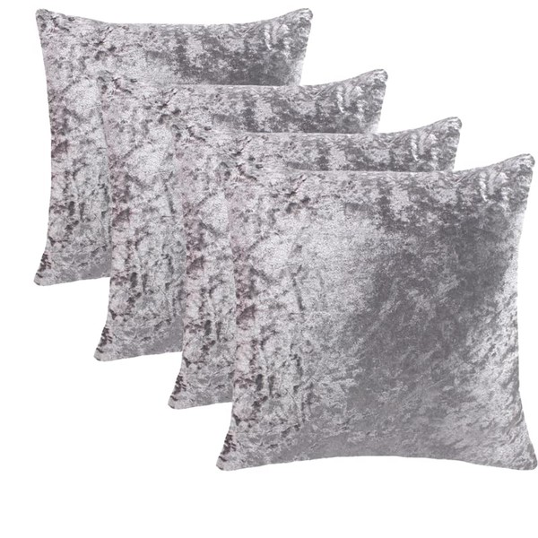 RKAAS HOME Super Soft Decorative Luxurious Crushed Ice Velvet Square