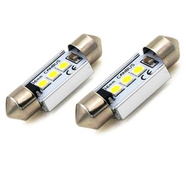 Alla Lighting 500 Lumens Super Bright 6411 6413 6418 C5W LED Bulb 36mm (1.50") High Power 3030 SMD 6000K White Interior Festoon Map Dome License Plate Tag Lights Lamps Replacement