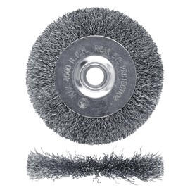 ZORUNNA Wire Weel Brush for Grinder - 4 Inch Fine Crimped Wire Wheel for Bench Grinder with 1/2" and 5/8" Arbor(0.0085Inch Wire Size), Efficiently Polish Nuts, Bolts and Assorted Car Parts.