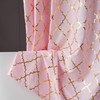 Pink Shower Curtain Gold Moroccan Pattern with 12 Hooks Included,