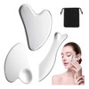 Kit 3 Piezas Guasha Facial Acero Inoxidable Masajes Cuello
