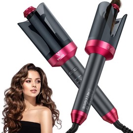 VYLTO Automatic Curling Iron Curling Wand, Auto Hair Curler with 1 inch Ceramic Ionic Barre, 4 Gears Heating Temperatures, Auto Shut-Off and Anti-Scald, Fast Heating for Hair Styling-D22