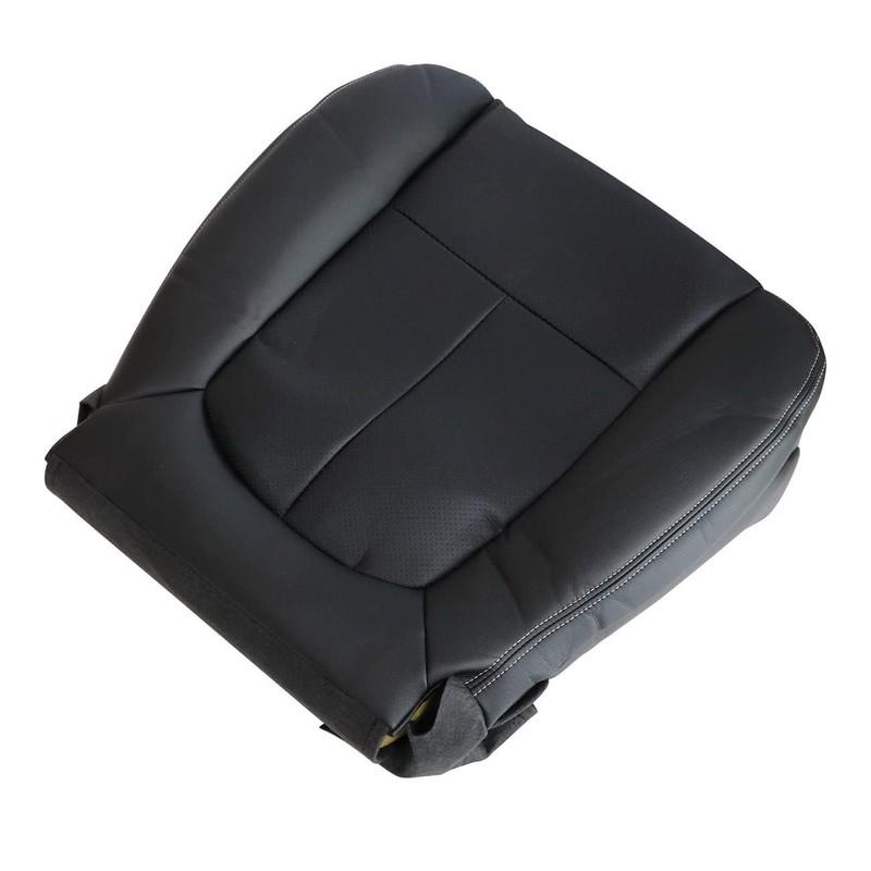 Priprilod Perforated Leather Black Driver Side Bottom Replacement Seat Cover