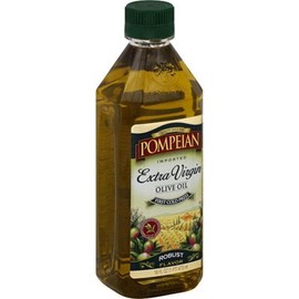 Pompeian 00008 Robust 16 Fl.Oz Extra Virgin Olive Oil, First Cold Pressed, Full-Bodied Flavor, Perfect for Salad Dressings and Marinades, Gluten Free, Non-Allergenic, Non-GMO, Pack of 3