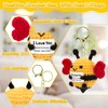 Dalycro Positive Bee Keychain Hand-Knitted Crochet Bee with Wings Inspirational