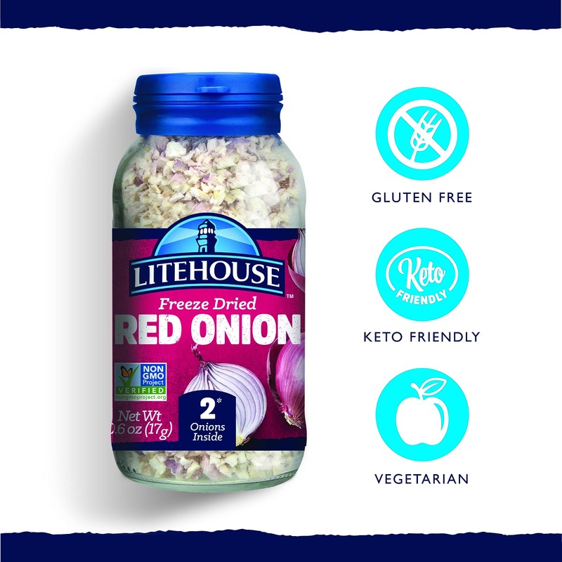Litehouse Freeze Dried Red Onion - Fresh Red Onion Substitute,