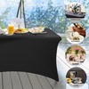 Ocves 4ft Tablecloth Stretchable Rectangular Spandex Tablecloth, Washable Stretch Table