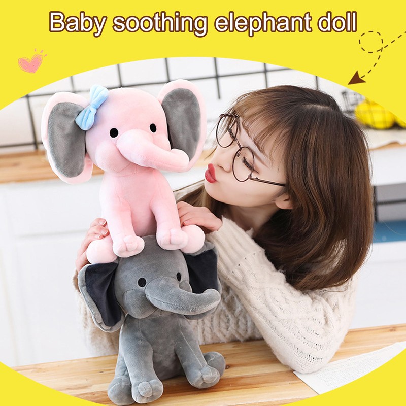 Elephant Plush Toy Multipurpose Cute Safe Comfortable Soft Fluffy Stuffed