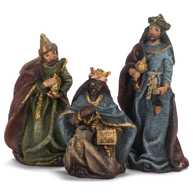 Kurt Adler 3.5-Inch Resin Nativity, 7-Piece Set, Multicolor (N1028)