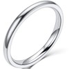 Jude Jewelers 1.5mm Stainless Steel Classical Plain Stackable Wedding Band