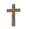 Murano Glass Cross Approx. 14.5 x 9 cm Multi-Coloured