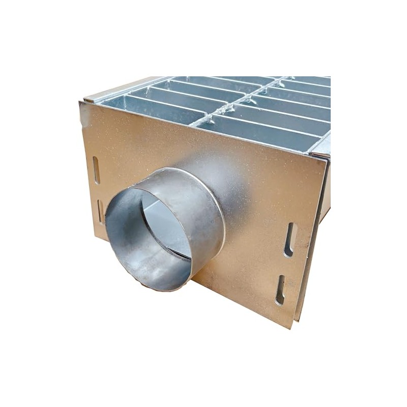 MASSLUNT 304 Stainless Steel Channel Drain End Outlet 9” Height