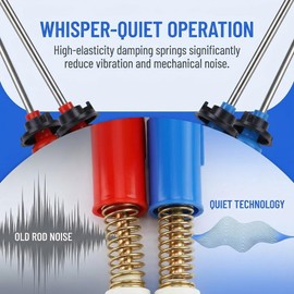 Upgraded WH16X10158 WH16X10159 Washer Suspension Rod Set Spring Assembly Set 4PCS Replace PS3654190 PS3654191 Rod, Fit for GE and Hotpoint GTWN4250D0WS GTWN4250D1WS GCWP1800D1WW Washer Parts