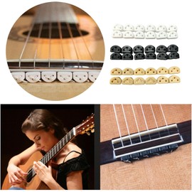 12 piezas Guitarra Cuerdas para Tie Puente Cuentas Guitarra Acústica y Cuerdas de Nylon Clásico Árbol de Rodillos Guía de Retenedor
