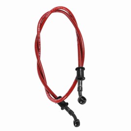 Motorcycle Oil Hose Container Pipes Hoses 50 cm - 120 cm Braided Steel Colourful Clutch Brake Hose Brake Clutch Line for Most Bicycles Enduros Motocross 500-2000 mm (600 mm Red)