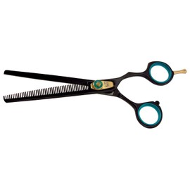 Kissaki Professional Nagasa 7.0 inches 48 tooth Black B Titanium Hair Thinning Shears Pet Grooming Scissors