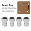 4 Pcs Bench Dog, 20mm Aluminum Alloy Workbench Dog Stop