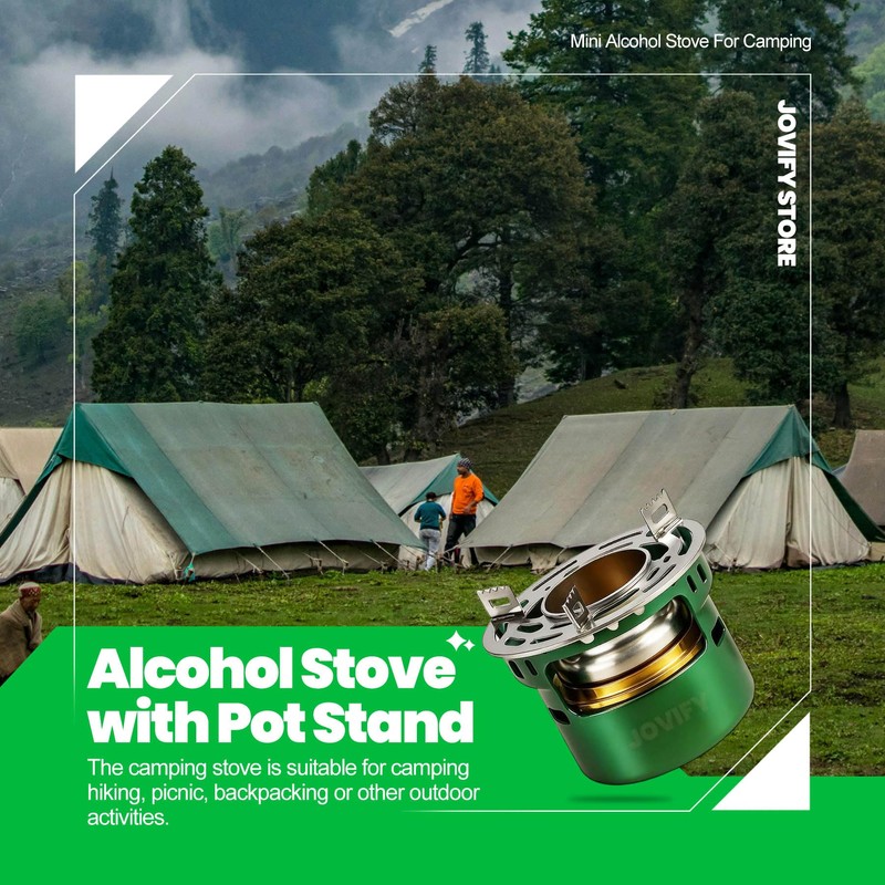 Alcohol Stove Camping Portable Backpacking Lightweight Alcohol Burner Stove with