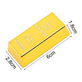 6 Pcs Replica Decorative Props Brick Movie Simulation Props Money for Birthday Favor Decoration Goodie Bags Treasure Chest6*2.8 * 1.8CM