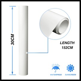 Hihaha Matte White Bubble Free Car Vinyl Film Sticker Decal 152cm x 30cm Durable Material