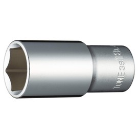 Tone HP3S-18L Deep Socket (6 Angles) 0.3 inch (9.5 mm) Drive (3/8 inch), Double Side Width 0.7 inch (18 mm)