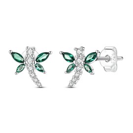 Stud Earrings for Women Sterling Silver with 5A Cubic Zirconia Gift for Her