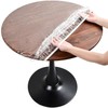 Transparent Round Tablecloth Weatherproof Garden Tablecloth Round with Elastic Band,