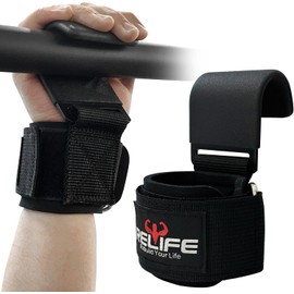 RELIFE REBUILD YOUR LIFE Weight Lifting Hook Lifting Straps Strength Training Wrist Wraps Exercise Lifting Handle Hook Pull-Up Assist Straps Weight Lifting Deadlift