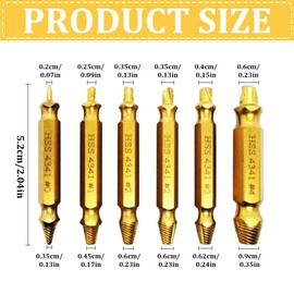 12 Stück Schraubenausdreher Set, Beschädigte Schrauben Entferner, Linksdreher mit Sechskant-Schaft, Schrauben Ausdrehwerkzeug, für Beschädigte Schrauben (Gold/Silber)