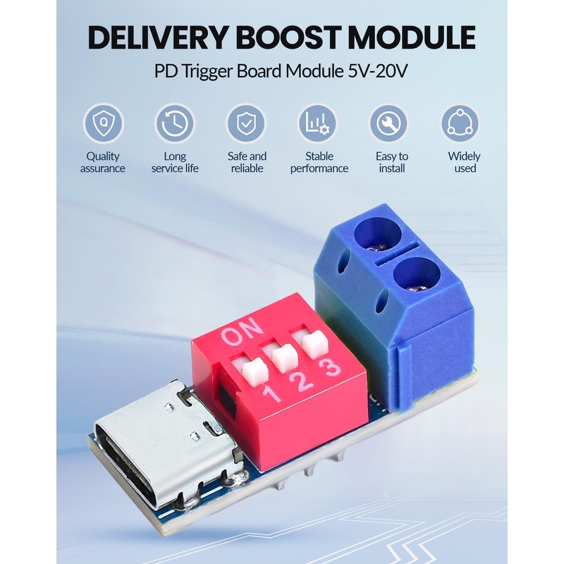 Seloky USB-C PD Trigger Module, PD/QC Fast Charge Decoy Board,