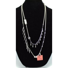 Theodora & Callum New 60" Silver Snake Chain Necklace by Theodora & Callum with $58 Tags #N2638