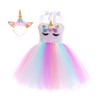 Tante Tina Unicorn Princess Girls' Dress Costume with Rainbow Tutu