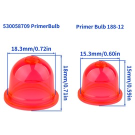 188-12-1 12538146730 0057003 0057004 Primer Bulb for 12538108660 Echo SRM225 SRM210 SRM230 GT200 GT210 PB200 PE200 530058709 Ryobi RY253SS RY252CS RY251PH RY254BC Trimer Blower Chainsaw Carburetor