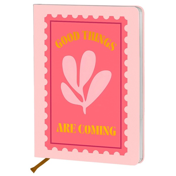 CFGBFDGH Motivational Pink Leave Notebooks for Work, Wide Ruled Composition