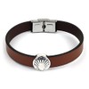 Jakobsweg [Bewahrer] Roncesvalles Leather Metal Bracelet, Leather, Zamac