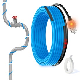 MAXKOSKO 12 Ft. 120 V Heating Cable for Pipe Freeze Protection, Self-Regulating Heat Tape for Water Pipes for Metal and Plastic Pipes, Energy-Saving Heat Trace Cable Keeps Water Flowing at -40 °F