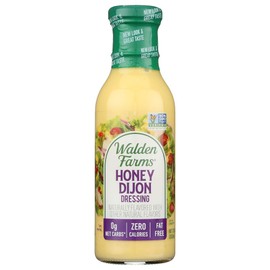 Walden Farms Honey Dijon Dressing - Calorie-Free, Gluten-Free, Low Carb, Keto-Friendly, Sugar-Free, Sweet Honey & Dijon Mustard Flavor, (12 oz Bottle x 2)