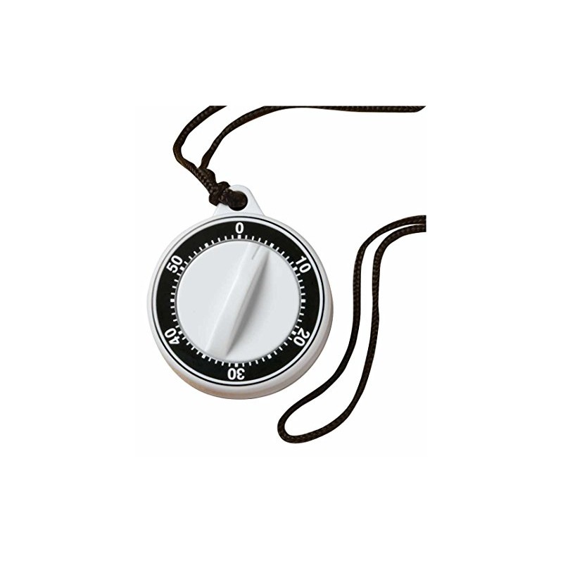 Miles Kimball Portable Neck Timer, Fridge Timer, White