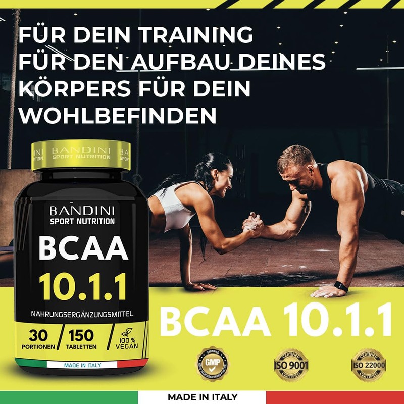Bandini® BCAA Branched Chain Amino Acids in Ratio 10.1.1-150 Tablets