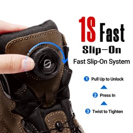 VULTREAK Steel Toe Welding Boots for Men and Women – S3 HRO Certified, Quick Fit System, Heat-Resistant, Waterproof, Slip-Resistant Tactical Work Shoes for Outdoor & Industrial Use