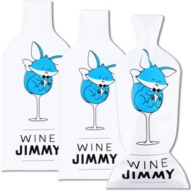Wine Jimmy | Triple-Layer Reusable Wine Travel Protector Sleeves | Impact & Leak Resistant | Carrier Bag Luggage | Airplane Cruise Car Trip Essentials | Gift Vacation Party | 3 Pack w/3 Bubble Wraps