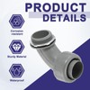 uxcell Nonmetallic Liquid Tight Connector, 2" NPT Plastic Flexible 90