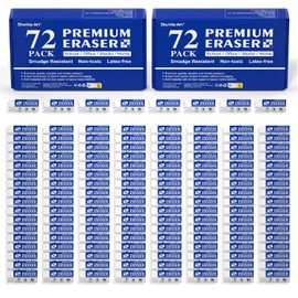 Erasers, Shuttle Art 144 Pack Premium Erasers Bulk, White Erasers Classroom Set for Kids Teachers as School and Office Supplies