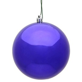 Vickerman 480946-2.4" Purple Shiny Ball Christmas Tree Ornament (24 pack) (N590666DSV)