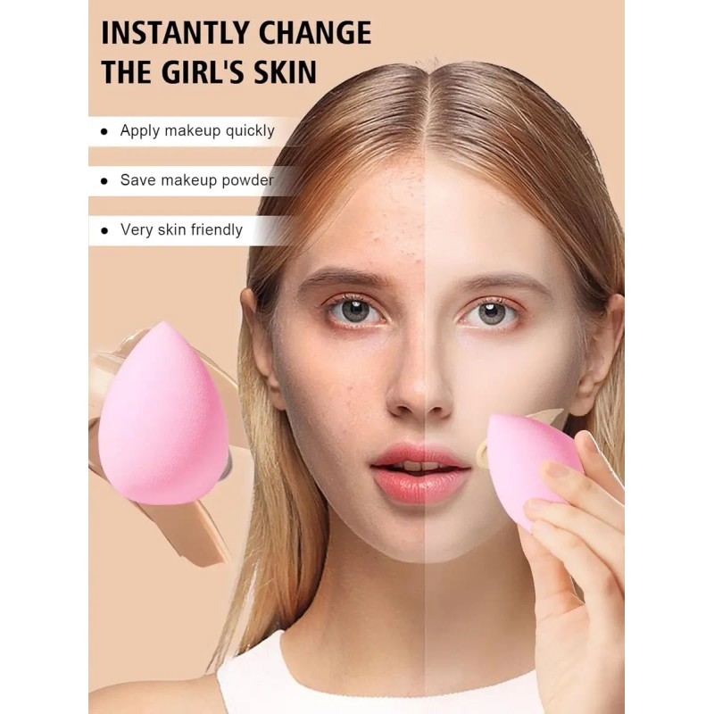 Juego De 50 Borlas De Maquillaje En Polvo De Doble