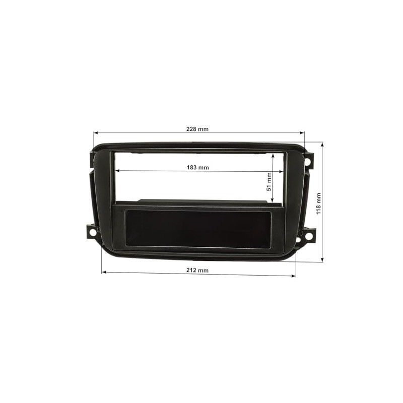 tomzz Audio 2451-036 Radio Faceplate Compatible with Smart Fortwo 451