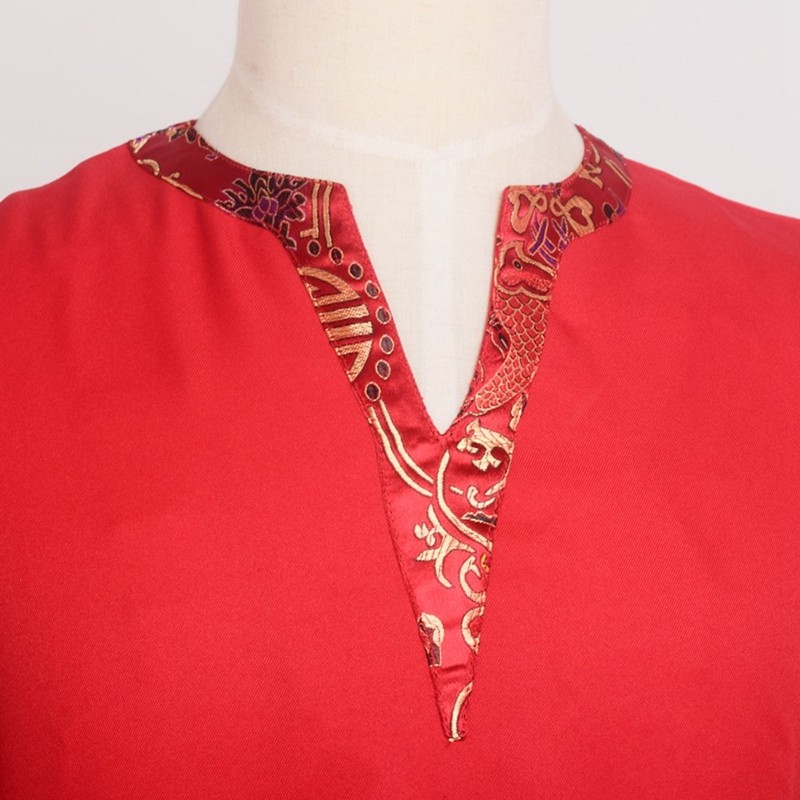 BLESSUME Medieval Viking Tunic Red Aristocrat Chevalier Cosplay Costume Talla